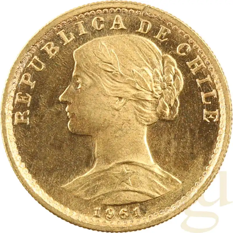20 Pesos Goldmünze Chile Liberty Highlight