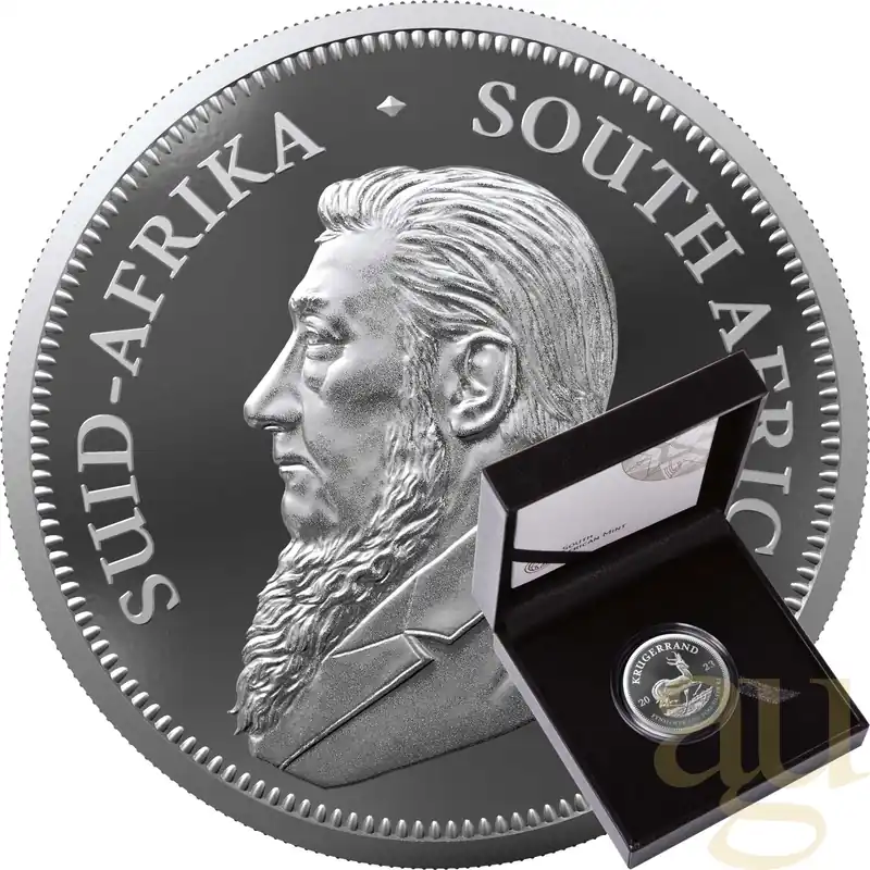 Garantierte Lieferung 1 Unze Silbermünze Krügerrand 2024 - polierte Platte