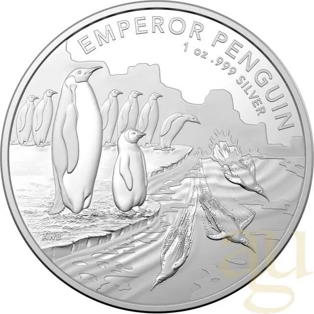 1 Unze Silbermünze Australien Antarctic Territory - Emperor Penguin 2023 Nur Für Kurze Zeit