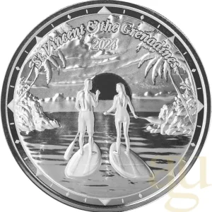1 Unze Silbermünze EC8 St. Vincent & The Grenadines - Paddleboard Couple 2024 Expressversand