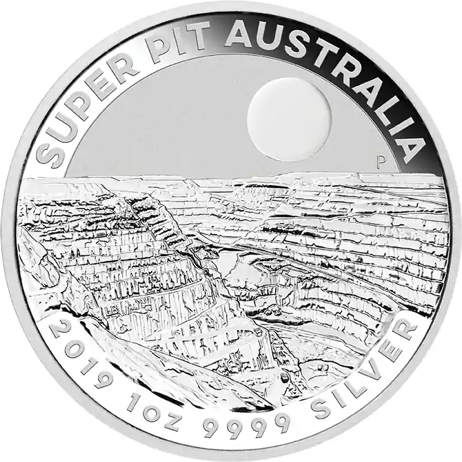 Super-Preis 1 Unze Silbermünze Australien Super Pit 2019