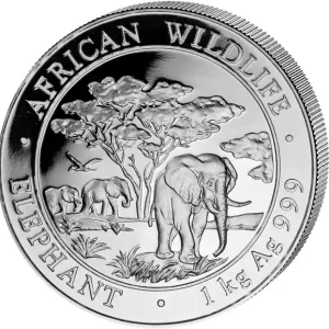 1 Kilogramm Silbermünze Somalia Elefant 2012 Neue Ware