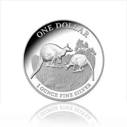 Super-Preis 1 Unze Silbermünze Australien Känguru 2014 (RAM)