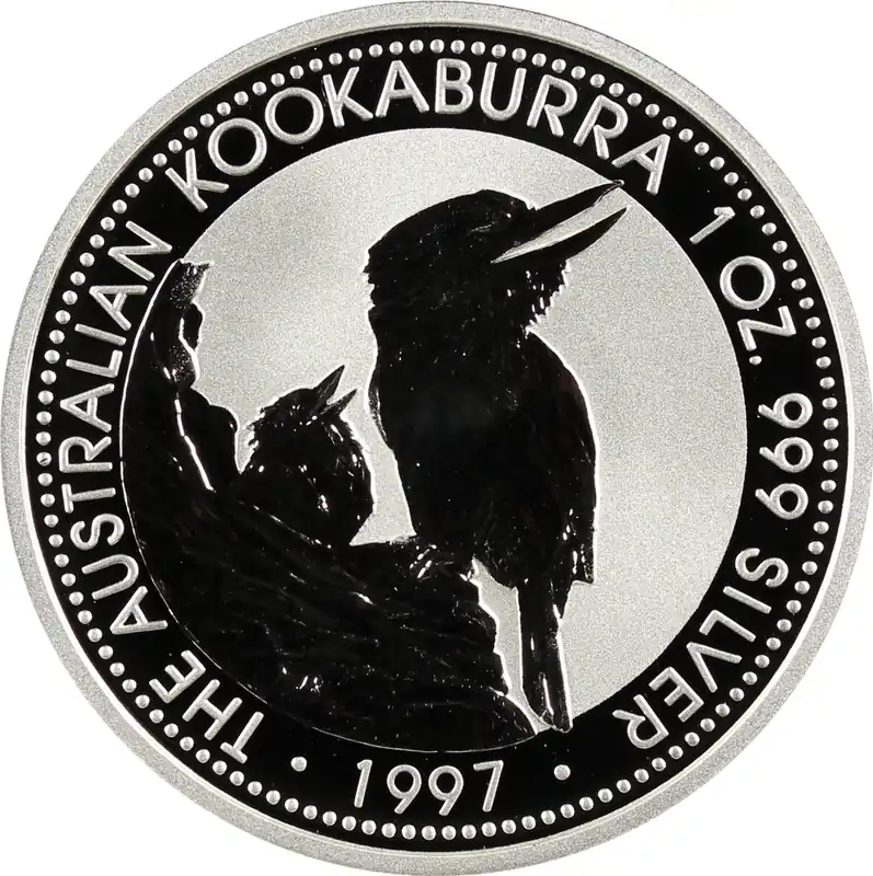 Limited Edition 1 Unze Silbermünze Australien Kookaburra 1997