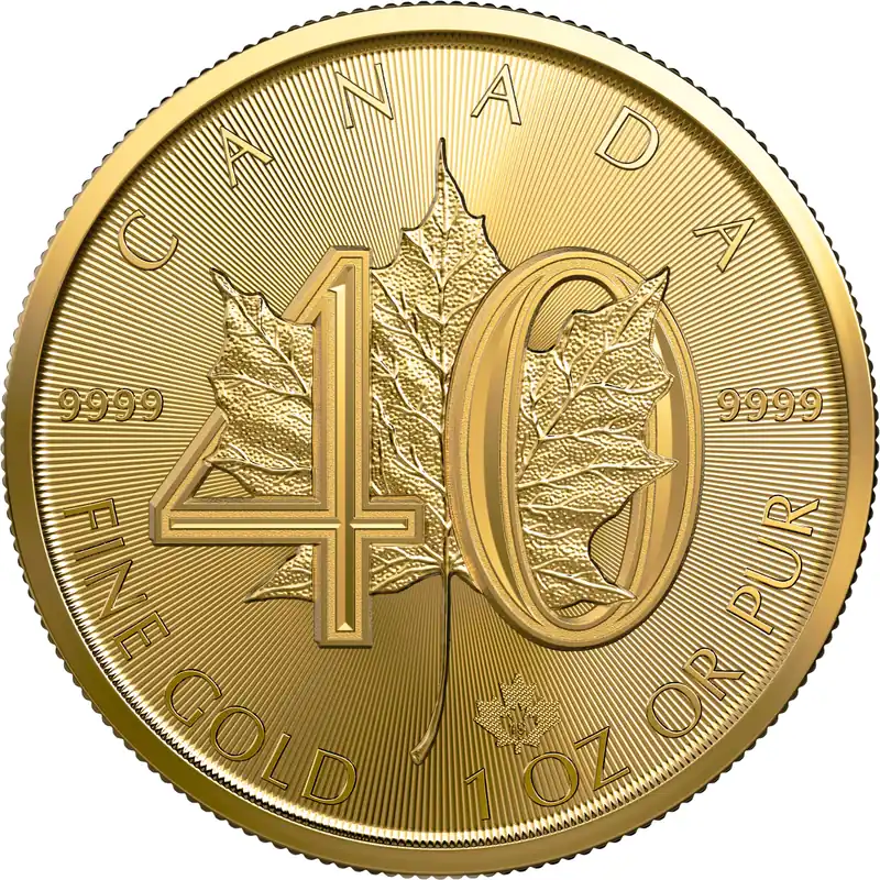 1 Unze Goldmünze Maple Leaf - Jubiläum 40 Jahre 2019 Neue Kollektion