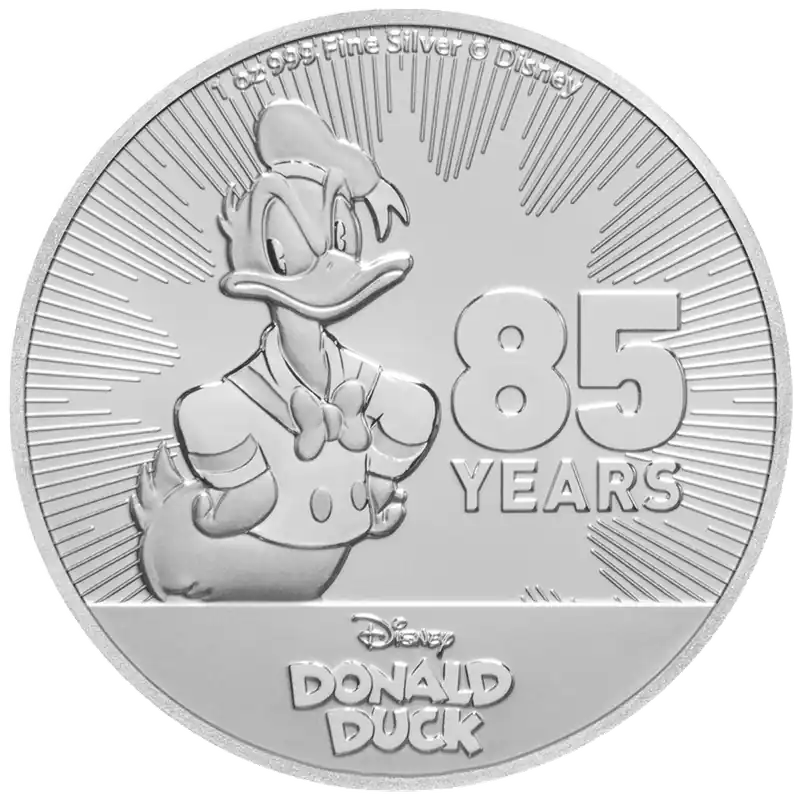 1 Unze Silbermünze Niue Donald Duck 85 Jahre Jubiläum 2019 Sale