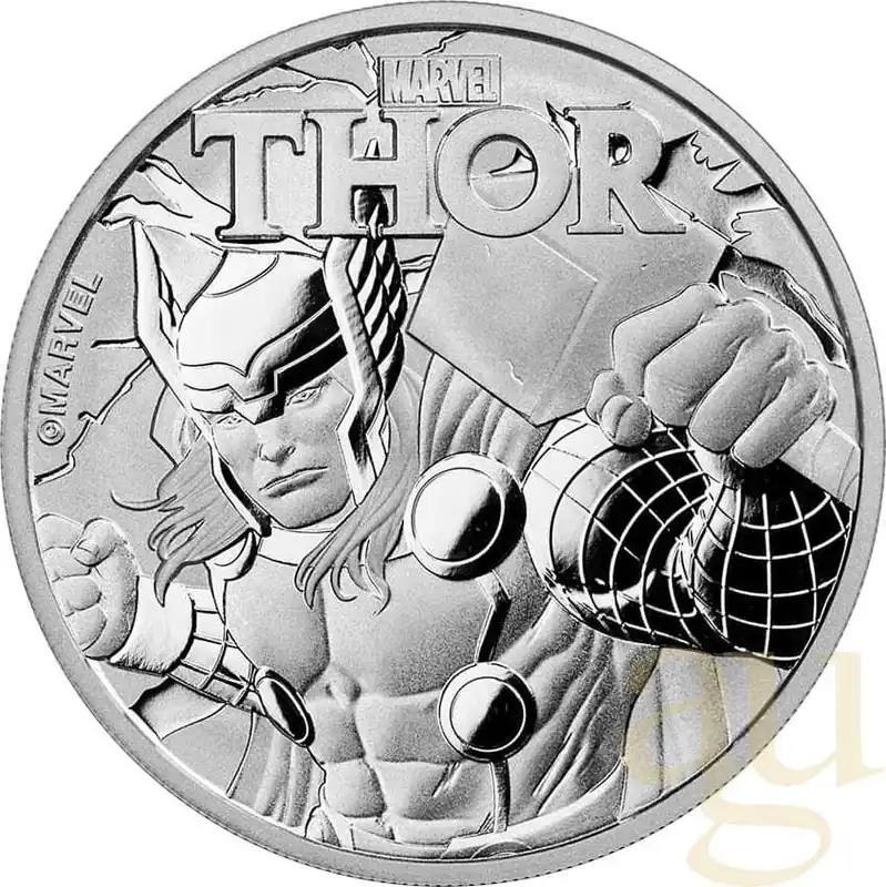 1 Unze Silbermünze Tuvalu - Thor 2018 Zertifiziert