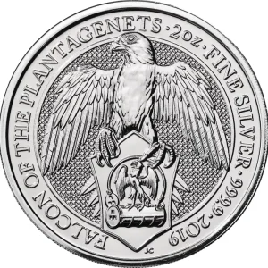 2 Unzen Silbermünze Queens Beasts Falcon 2019 Mengenrabatt