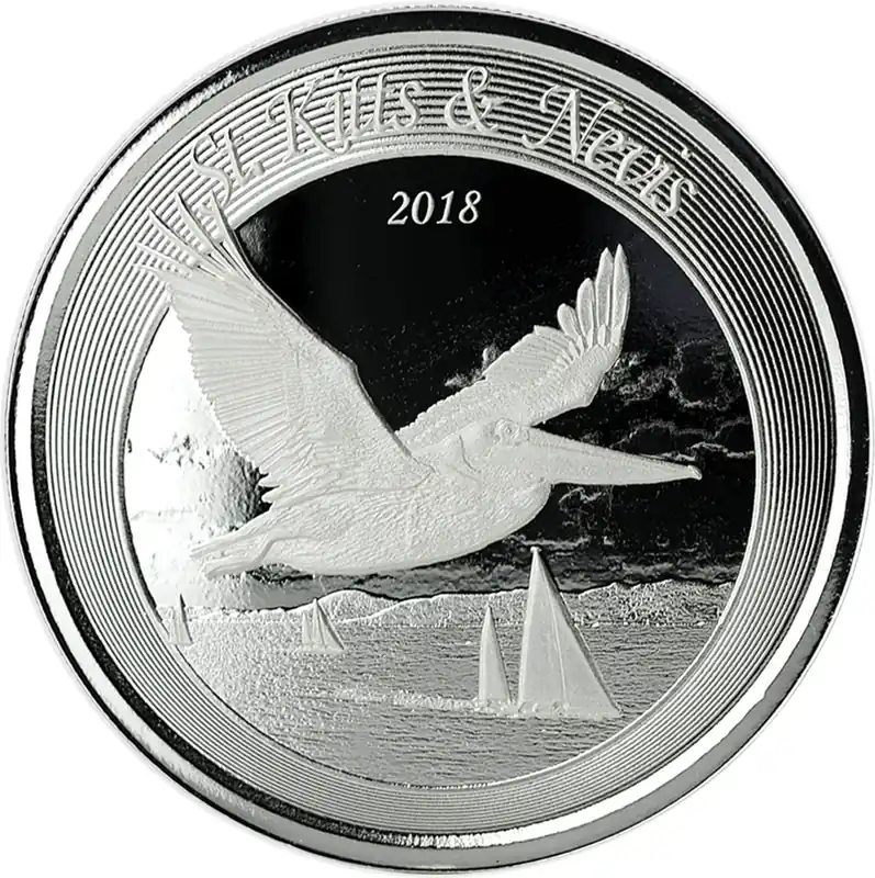 Online Kaufen 1 Unze Silbermünze EC8 St. Kitts & Nevis - Pelikan 2018