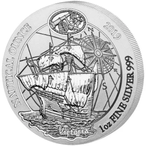 Markenprodukt 1 Unze Silbermünze Ruanda Nautical Serie - 500 Jahre Victoria 2019