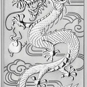 Rabatt 1 Unze Silbermünze Perth Mint Rectangular Dragon 2018