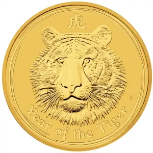 Kracherpreis 1 Unze Goldmünze Australien Lunar II Tiger 2010