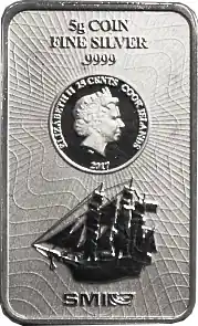 5 Gramm Silber Cook Islands Münzbarren Sonderangebot