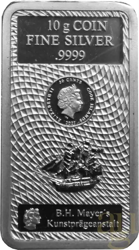 Aktuell 10 Gramm Silber Cook Islands Münzbarren