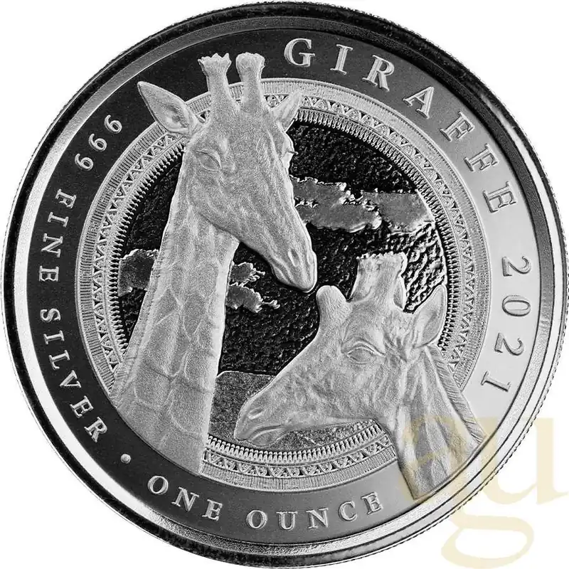 1 Unze Silbermünze Republic of Guinea Ecuatorial Giraffe 2021 Neuheit