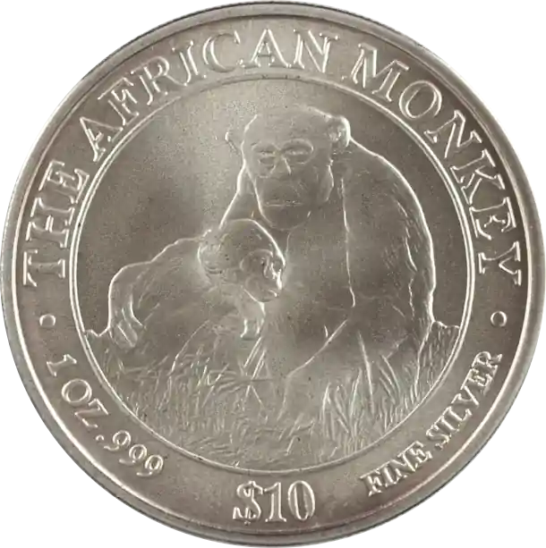 1 Unze Silbermünze Somali Republic African Monkey 2003 Must-Have