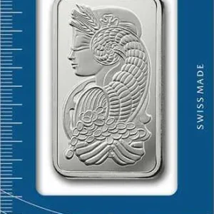 Neu 31,1 Gramm Silberbarren PAMP Fortuna