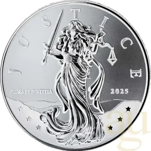 1 Unze Silbermünze Niue Lady Justice 2025 Super-Preis