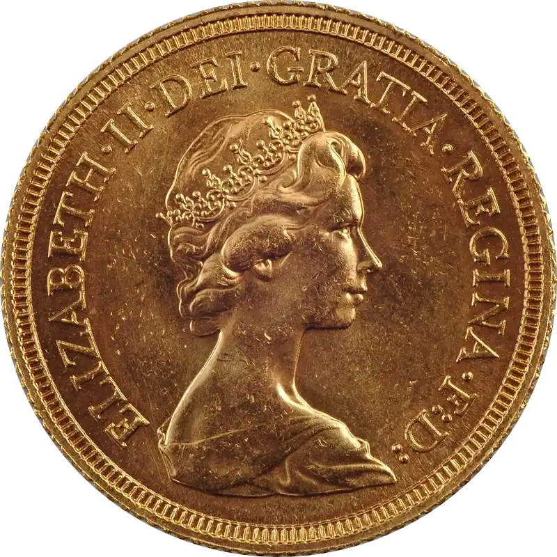 1 Pfund Goldmünze Sovereign Elisabeth Diadem Handgefertigt