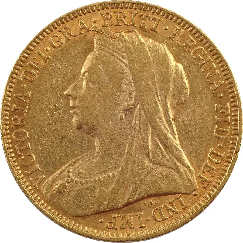 1 Pfund Goldmünze Sovereign Victoria Schleier Neue Kollektion
