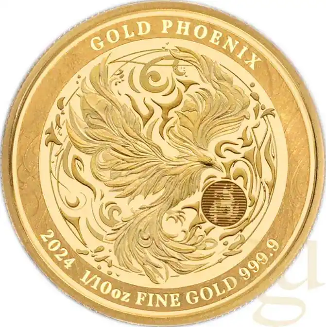 Preiswert 1/10 Unze Goldmünze Niue Phoenix 2024