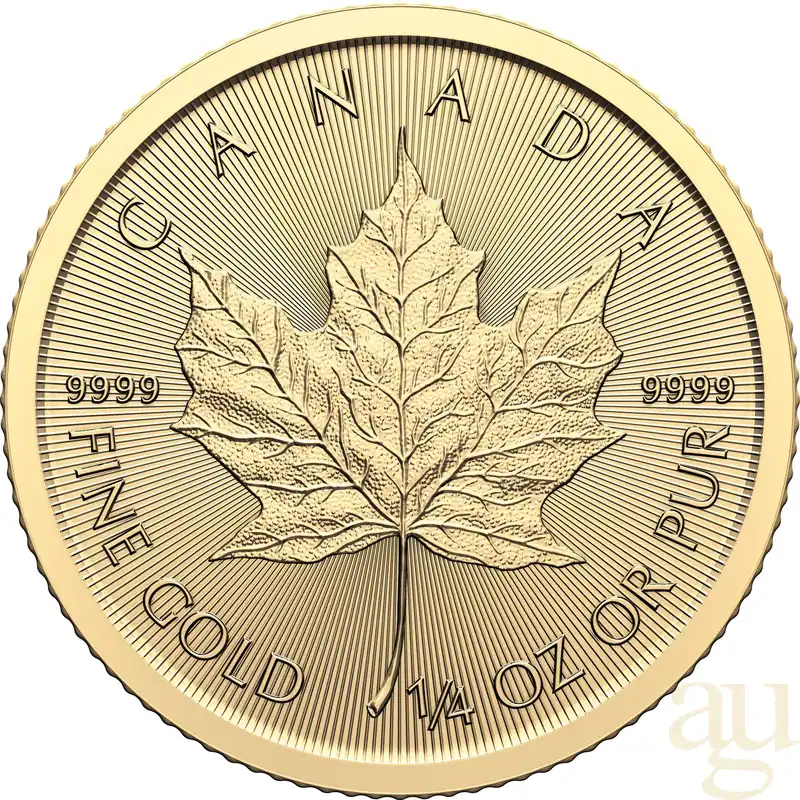 1/4 Unze Goldmünze Maple Leaf 2024 Zertifiziert
