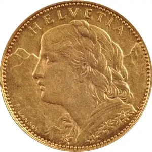 10 schweizer Franken Goldmünze Vreneli 1911 Heute Kaufen