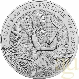 Versand Am Gleichen Tag 10 Unzen Silbermünze Myths and Legends - Maid Marian 2023