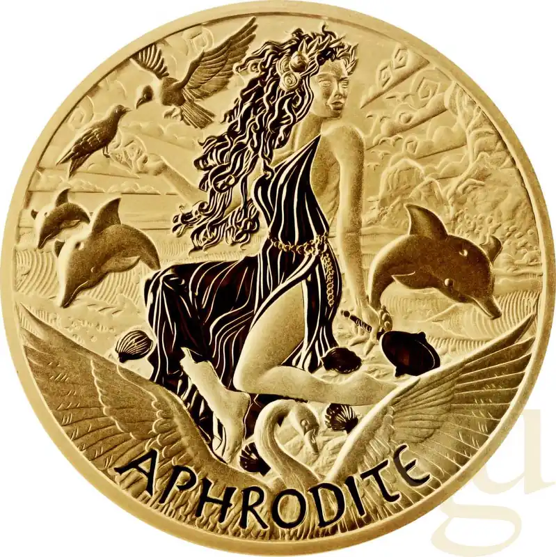 1 Unze Goldmünze Tuvalu - Gods of Olympus - Aphrodite 2022 Großhandel