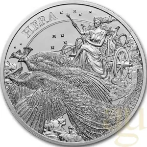 1 Unze Silbermünze The Goddesses Series: Hera and the Peacock 2022 Kostenloser Versand