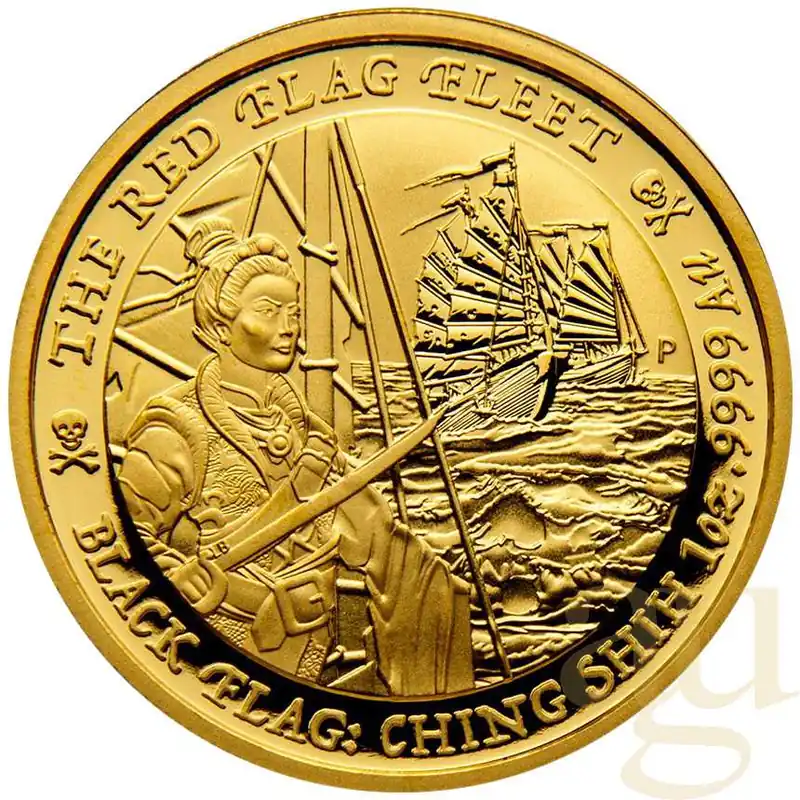 Beliebt 1 Unze Goldmünze Tuvalu - Black Flag - The Red Flag Fleet 2021