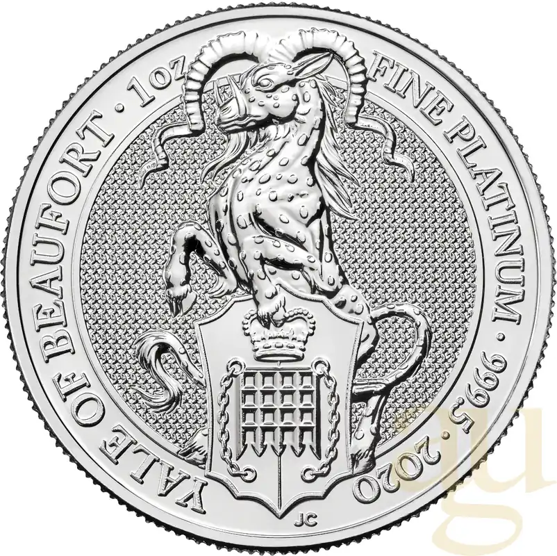 1 Unze Platinmünze Queens Beasts Yale 2020 Top-Qualität