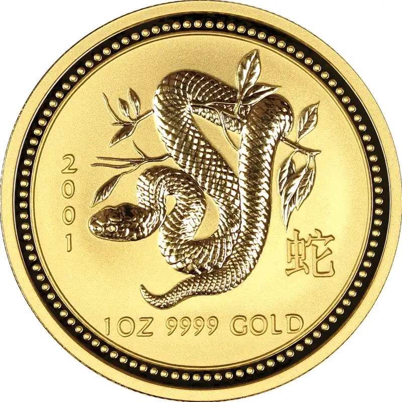 2 Unzen Goldmünze Australien Lunar I Schlange 2001 Direktkauf