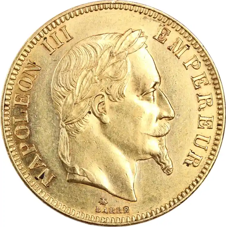 Neu 100 Francs Goldmünze Frankreich Napoleon III