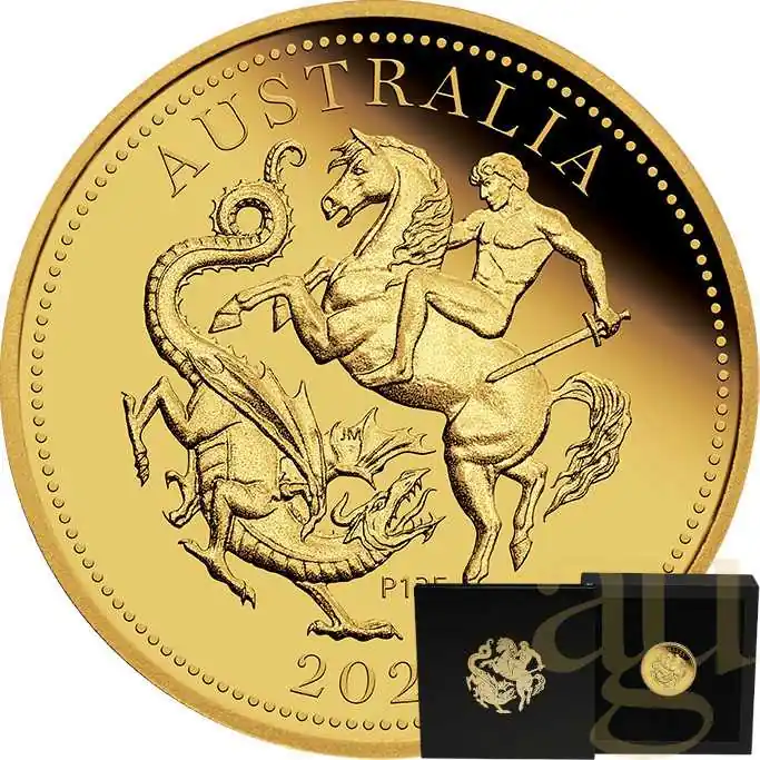 Heißes Angebot The Perth Mint 125 Jahre Australian Double Sovereign 2024 Goldmünze - polierte Platte