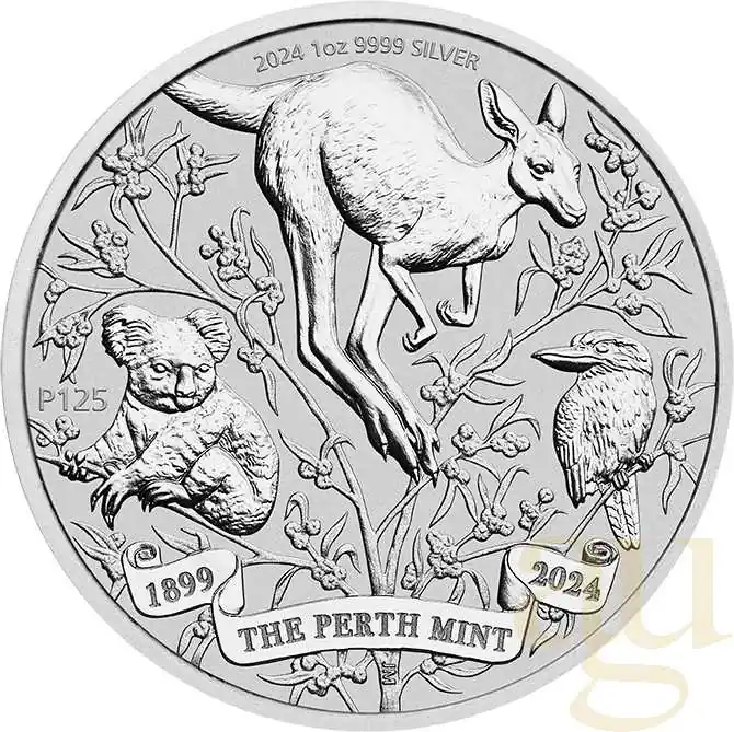 Schnäppchen 1 Unze Silbermünze Australien 125 Jahre Perth Mint 2024