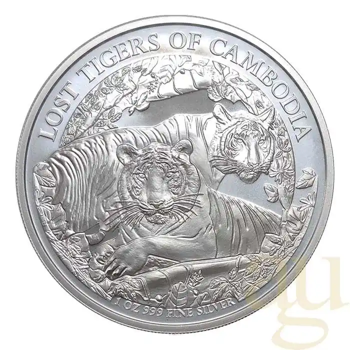 Kracherpreis 1 Unze Silbermünze Kambodscha Lost Tigers 2024