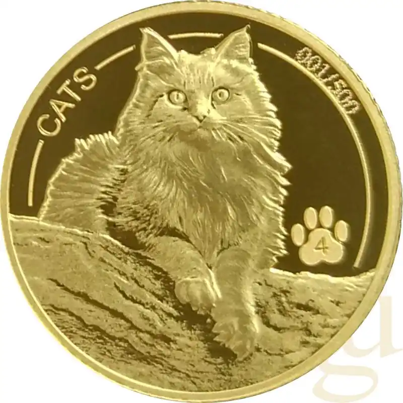 1/10 Unze Goldmünze Fiji Cats 2025 - prooflike Abverkauf