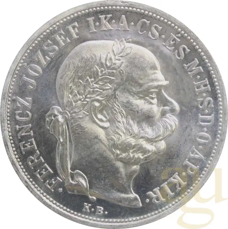 Echt 5 Kronen Silbermünze Österreich - Ungarn