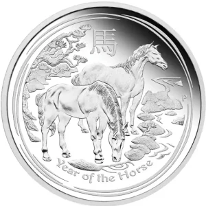Angebot 1 Kilogramm Silbermünze Australien Lunar II Pferd 2014 polierte Platte