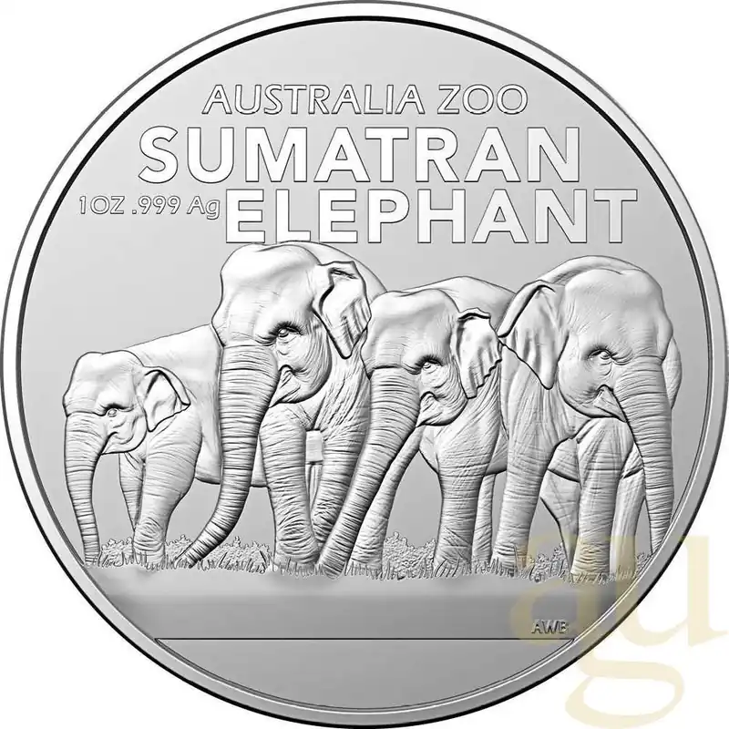 Sichere Zahlung 1 Unze Silbermünze Australia Zoo - Elefant 2022