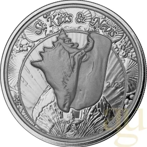 1 Unze Silbermünze EC8 St. Kitts & Nevis - Conch Shell 2023 Begrenztes Angebot