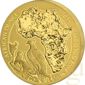 1/12 Unze Goldmünze Ruanda Kampfadler 2025 Wochenendangebot