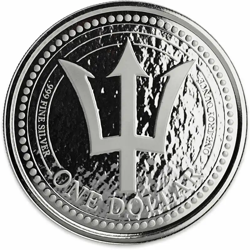 1 Unze Silbermünze Barbados Trident 2018 Schnäppchen