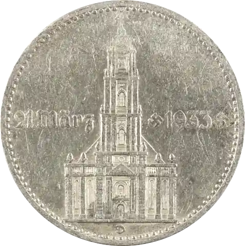 2 Reichsmark Silber Münze Garnisonkirche mit Jahr Nur Heute