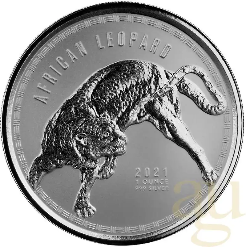 Heißes Angebot 1 Unze Silbermünze Afrika Ghana Leopard 2021