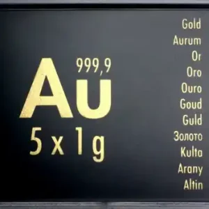 Billig 5 x 1g Gold Combibarren / Goldtafel / Tafelbarren