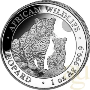 1 Unze Silbermünze Somalia African Wildlife Leopard 2024 Limited Edition