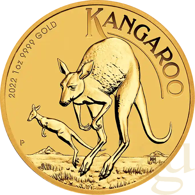 Handgefertigt 1 Unze Goldmünze Australien Känguru 2022