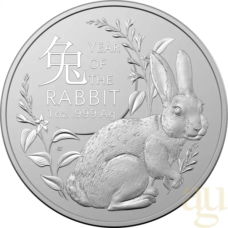 Begrenztes Angebot 1 Unze Silbermünze Australien RAM Lunar Hase 2023